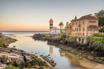 Santa Marta Lighthouse and Museum in Cascais, Lisbon district, Portugal
