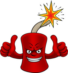 Firecracker Dynamite Cartoon Firework Mascot