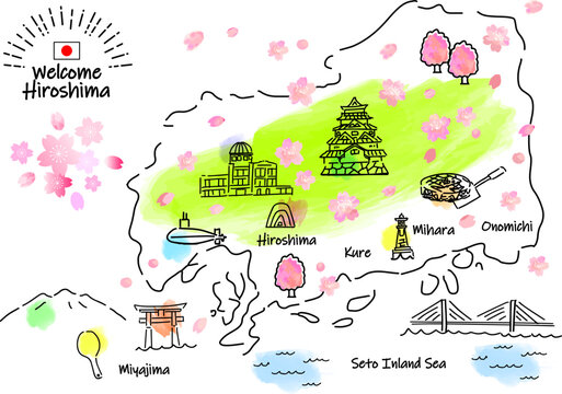 広島県の地図 の画像 246 件の Stock 写真 ベクターおよびビデオ Adobe Stock