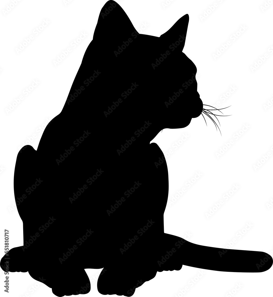 Sticker Silhouette Cat Pet Animal