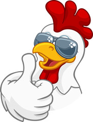 Chicken Rooster Cockerel Bird Sunglasses Cartoon