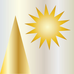 An abstract golden shape background image.