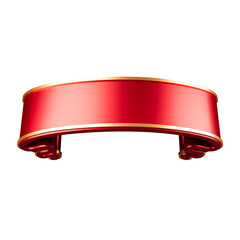 Red ribbon 3d tag