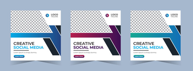 Digital marketing agency social media post and web banner template
