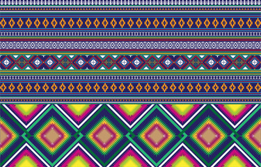 Ethnic-style seamless vector pattern. Tribal motif on a geometric background. Printing ornaments for paper, wallpaper, covers, textiles, fabric, apparel, and other materials