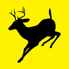 Vector Illustration Silhouette Deer