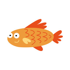 Cute fish illustration for kids cartoon