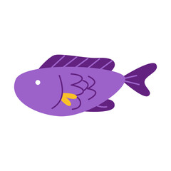 Cute fish illustration for kids cartoon