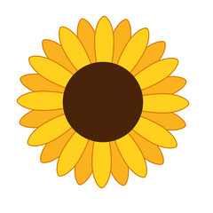 Flat Sunflower Illustration