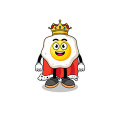 Mascot Illustration of fried egg king