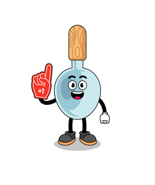 recommend clip art: Cartoon mascot of cooking spoon number 1 fans