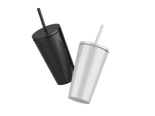 Blank  Sipper Tumbler branding. 3d render illustration.