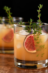 Bourbon Sour cocktail with fig spices, lemon juice and syrup. Easy to make but so delicious....