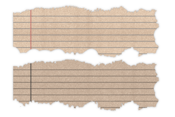 torn cardboard isolated on transparent background. Torn edges ripped paper PNG useful for your creativity and designing. Old dirty grainy dust paper page illustration. PNG image.