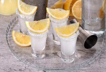 Freshly squeezed lemon juice paired with vodka offers a sophisticated twist on the drink. Serve in...