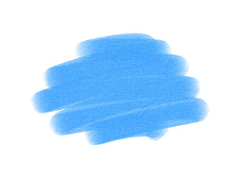 Blue watercolor stain on a transparent background. Colorful watercolor texture. PNG