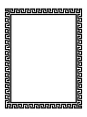 Greek style border frame square frame with seamless on a white background vector illustration