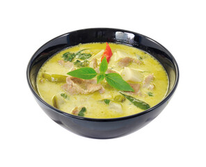 Green pork Curry , Thai cuisine on transparent png