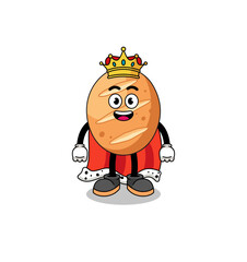 Mascot Illustration of french bread king