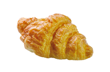 Fresh and tasty croissant on transparent png
