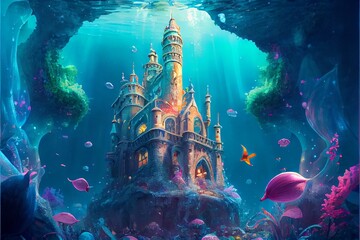 under water castle