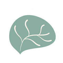 leaves blob hand drawn vector element