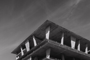 Architecture Building Black And White Abstract