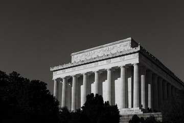 Obraz premium Abraham Lincoln Memorial Black And White Washington DC