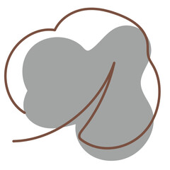 leaves blob hand drawn vector element