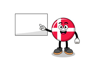 denmark flag illustration doing a presentation