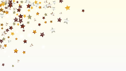 Realistic Background with Confetti of Glitter Star Particles. Sparkle Lights Texture. Celebration pattern. Light Spots. Star Dust. Christmass Design. Explosion of Confetti. Design for Advertisement.