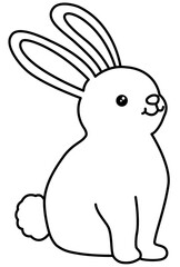 rabbit bunny cartoon outline