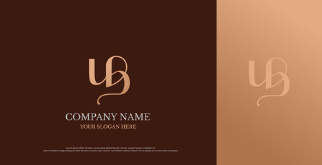 Initial UB Logo Design Vector 