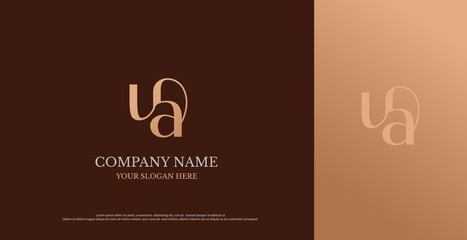 Initial UA Logo Design Vector 
