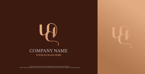 Initial UD Logo Design Vector 