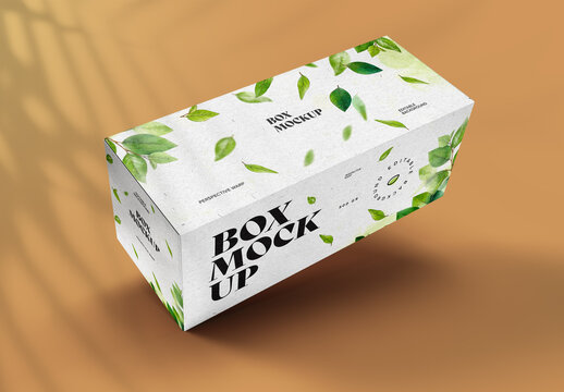 White Kraft Box Mockup &ndash; Minimalist Eco Packaging for Organic Products, Tea, Cosmetics, Natural Skincare, Handmade Goods &ndash; Clean Natural Light Scene