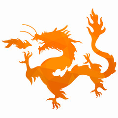 illustration of chinese dragon , vector draw