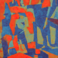 Pintura ao estilo "mid century modern" criada por Generative AI