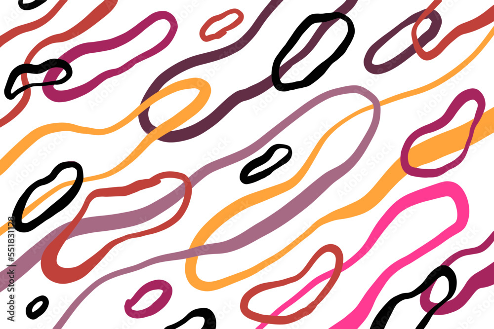 Aufkleber Abstract dynamic background in strong outline brush stroke pattern