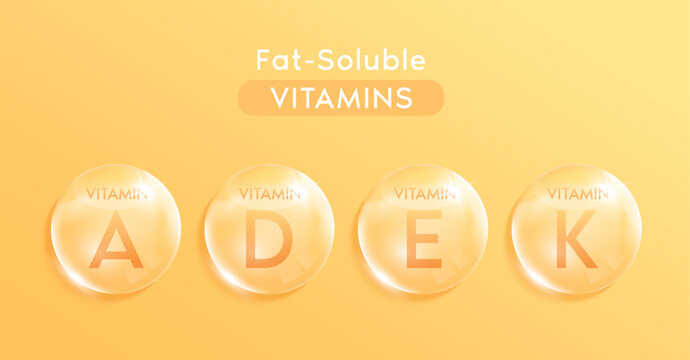 Fat soluble vitamins. Cream color water drop. Essential vitamin for human body. Medical scientific concepts. Realistic 3D Vector.