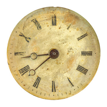 Ancient weathered clock face