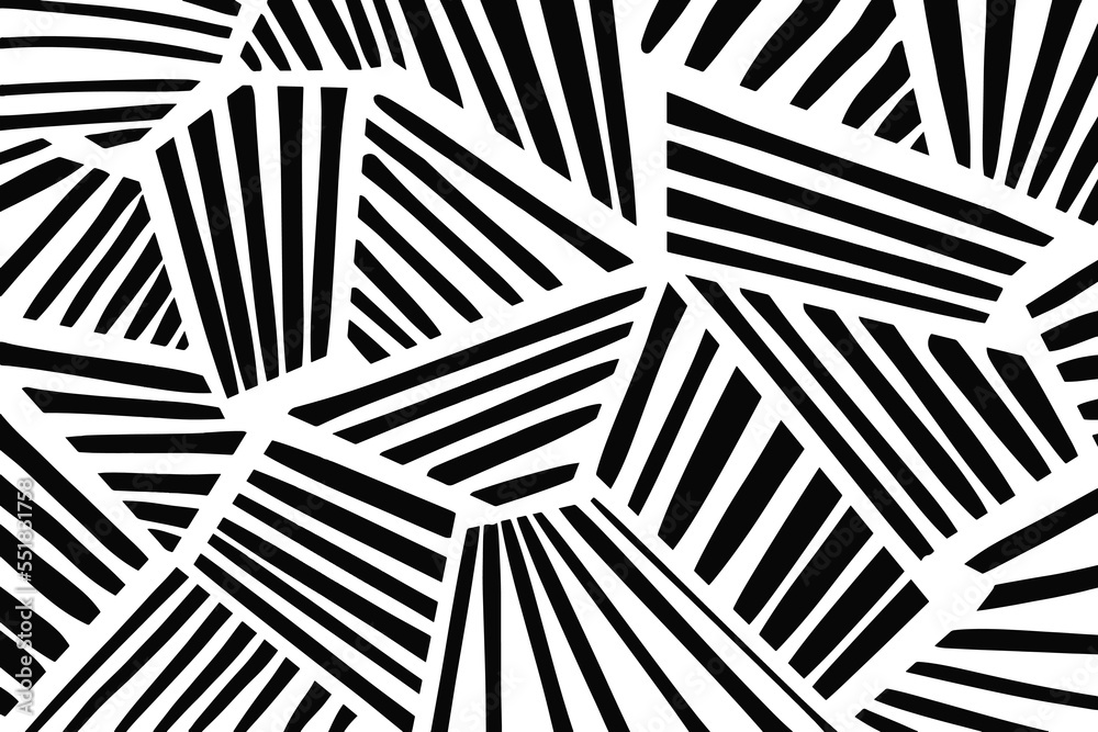 Aufkleber Abstract geometric line art background. Premium design for retro and classy style