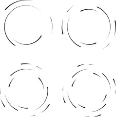  Lines in Circle Form . Spiral Vector Illustration .Technology round Logo . Design element . Abstract Geometric shape .