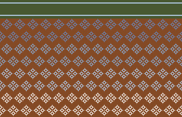 Thai fabric pattern, brown, light blue pattern