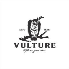 Vulture Logo Design Stock Vector Image