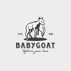 Goat Logo Design Stock Vector Image