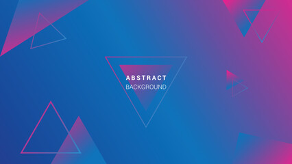 Abstract geometric background blue and pink gradient color. Dynamic shapes composition. Minimal futuristic poster design, light backdrop colorful element. Vector illustration EPS 10.