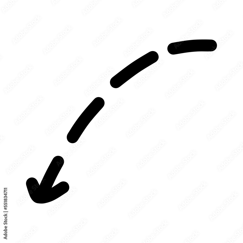 Poster Simple black arrow for design element