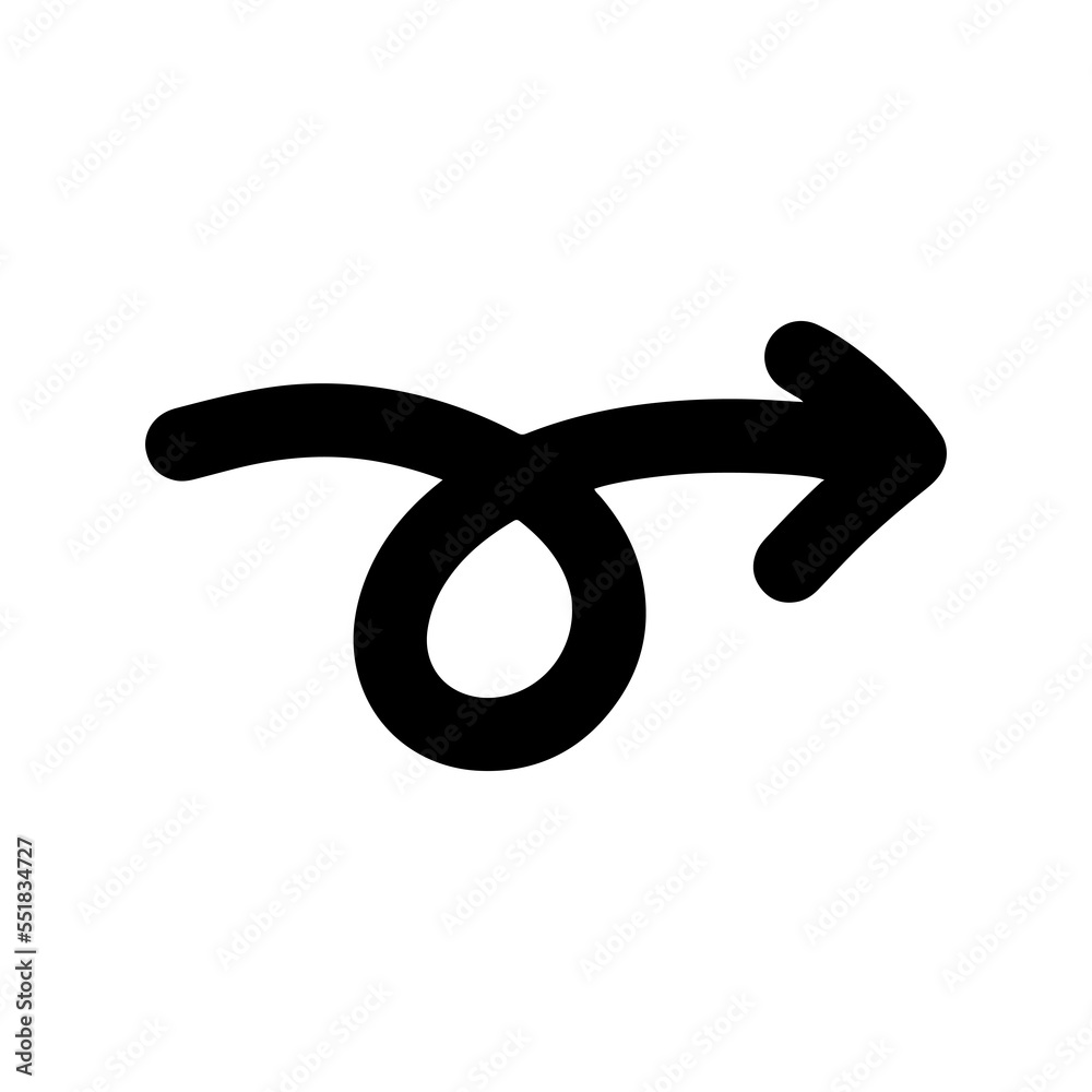 Poster Simple black arrow for design element