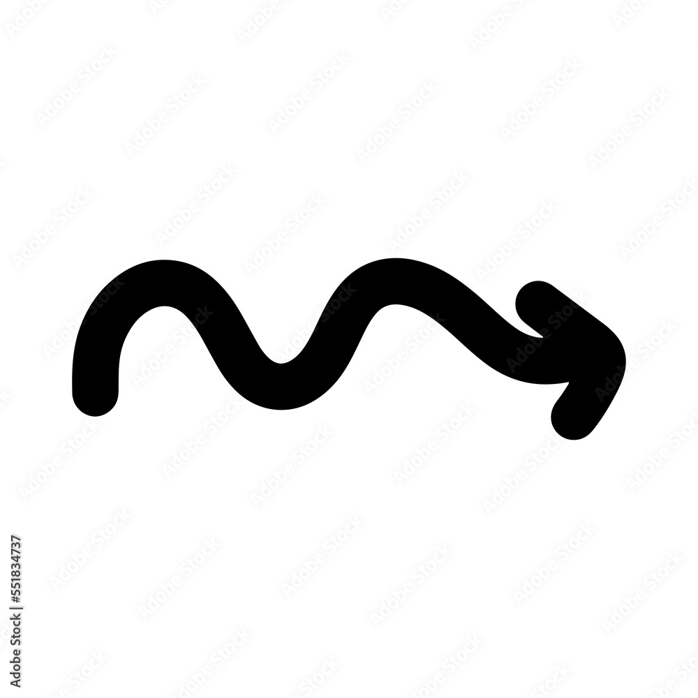 Poster Simple black arrow for design element